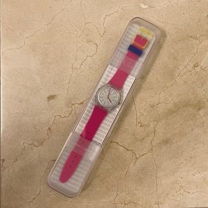 Swatch pink watch